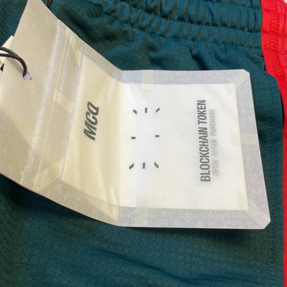 MCQ Track pants Two tone Stretch jersey Paneled Embroidered M - Picture 7 of 9